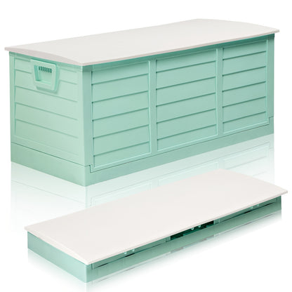 75 Gallon Deck Box with Wheels – 284L Resin Outdoor Storage Box Lockable Plastic Container for Patio, Pool & Garden, 110 lbs Capacity, Multiple Colors, Weatherproof Outdoor Storage Cabinet