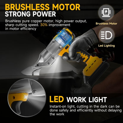Metal Shear for Dewalt 20V Max Battery Brushless Electric Metal Scissors – Cuts Stainless Steel Sheet Iron Carpet Leather Cardboard – Tool Only No Battery