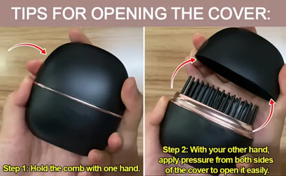Hair Straightener Comb Mini Wireless USB Rechargeable | Portable Hot Comb Brush for Women | Compact Travel Hair Straightening Brush | Heat-Resistant Lightweight Styling Tool | Women's Gift Idea