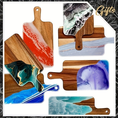 Acacia Wood Cutting Board Set with Handle – Large 15.7x7.8 Inch Kitchen Chopping Boards for Vegetables, Meat & Cheese, Dishwasher Safe, Durable Food Prep Board for Home Chefs, 5-Pack or 10-Pack