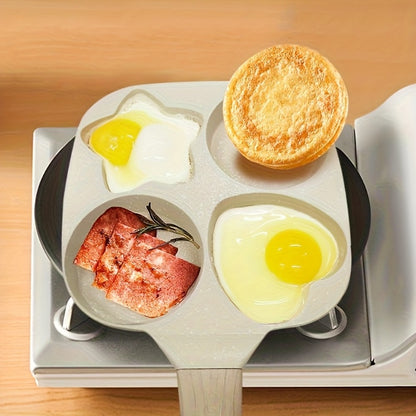 Non-Stick Cookware Set 5-Piece Beige – Pumice Stone Coating Egg Frying Pan Pancake Skillet with Kitchen Utensils | Aluminum Induction Compatible Home Cooking Set for Eggs Pancakes & Breakfast