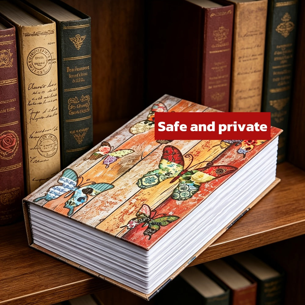 Hidden Book Safe Storage Box with Key Lock – Diversion Book Piggy Bank for Money Jewelry Secret Valuables Home Decor