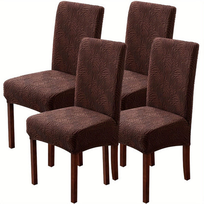 Dining Chair Covers Stretch Jacquard Slipcovers Removable Washable Chair Protector for Kitchen Hotel Restaurant Set of 4 or 6
