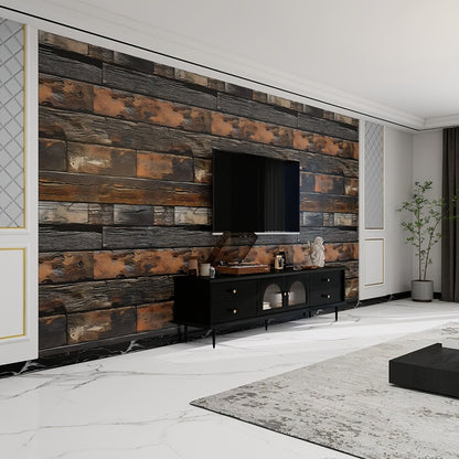 3D Brick Foam Wallpaper Self Adhesive Peel and Stick Wall Panels Waterproof PVC Rustic Brick Pattern Home Bathroom Kitchen Wall Decor Blue Brown Red 17.5in Wide