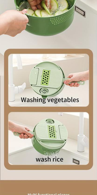 Vegetable Chopper 16-in-1 Heavy Duty Manual Food Processor with Container – Onion Dicer, Potato Slicer, Garlic Mincer, Carrot Cutter, Multi-Function Kitchen Veggie Chopper for Tomato, Pepper, Cucumber