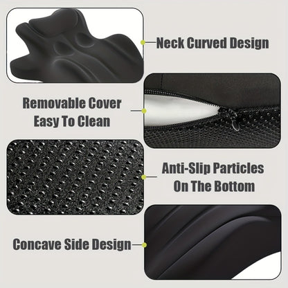 Wedge Pillow for Stomach Sleepers - Ergonomic Memory Foam Support for Cervical, Lumbar & Leg Elevation, Breathable Washable Cover, Multi-Use for Sleep, Reading & Office, 3 Colors