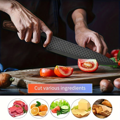 Kitchen Knife Set 6 & 7-Piece High-Carbon Stainless Steel with Ergonomic Wooden Handles – Ultra-Sharp Chef's Knife, Peeler & Scissors