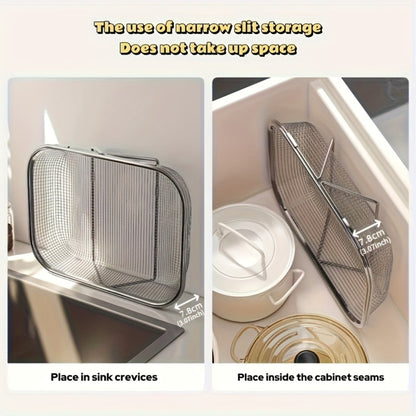 Expandable Stainless Steel Colander & Drain Basket – Adjustable Strainer for Vegetables, Fruits & Kitchen Sink Use