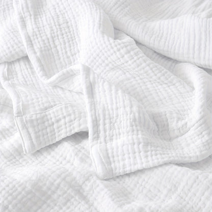 Muslin Blanket 100% Cotton 6-Layer – Breathable Soft Gauze Throw for Couch & Bed, All Season, Machine Washable, 13 Colors, 5 Sizes