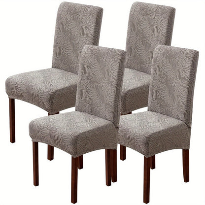 Dining Chair Covers Stretch Jacquard Slipcovers Removable Washable Chair Protector for Kitchen Hotel Restaurant Set of 4 or 6