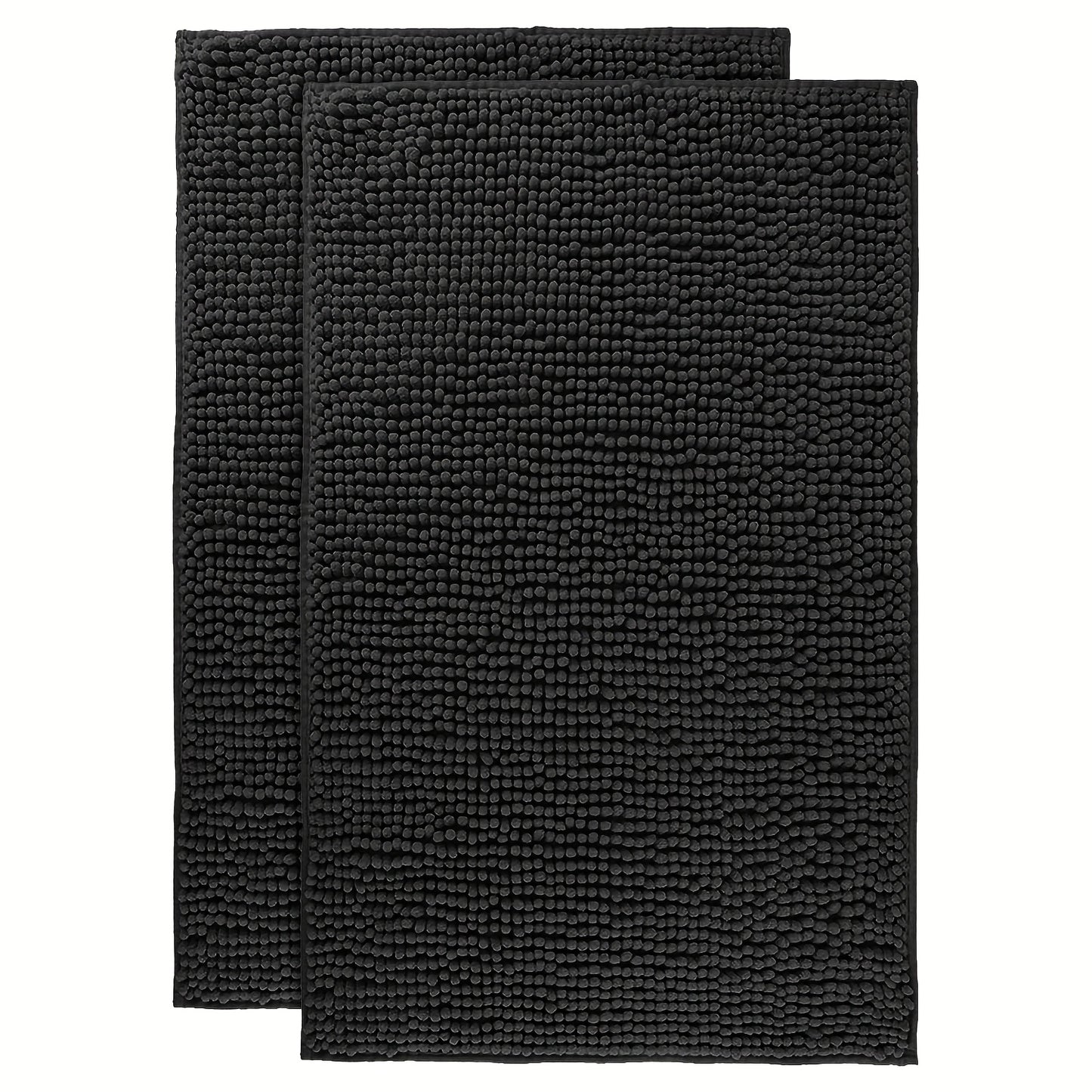 Chenille Bath Rug Extra Thick Soft Absorbent Non-Slip Bathroom Mat Machine Washable, Multiple Sizes & Colors