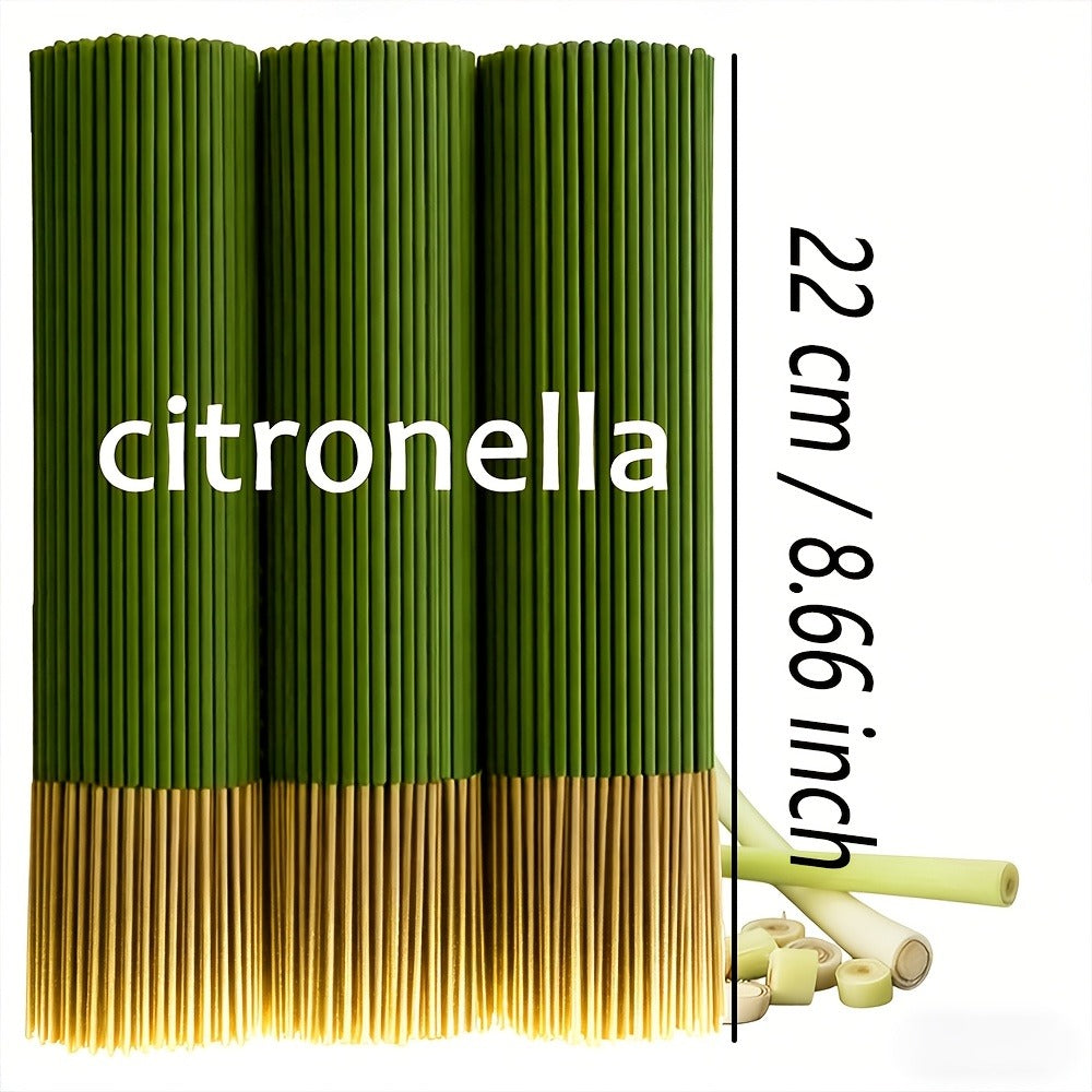 Citronella Incense Sticks 202PCS | 8.66" Essential Oil Infused Sticks for Meditation, Yoga & Aromatherapy – Long Lasting Burn