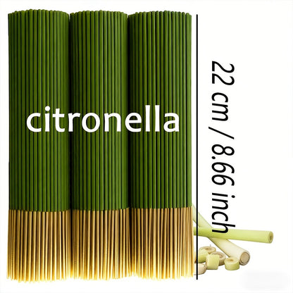 Citronella Incense Sticks 202PCS | 8.66" Essential Oil Infused Sticks for Meditation, Yoga & Aromatherapy – Long Lasting Burn