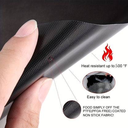 Nonstick Oven Liner Mat 2-Pack, Extra Large Heavy Duty Reusable Oven Bottom Protector, PTFE Oven Mat for Electric Oven, Trimable Oven Floor Liner Catches Drips Spills, 17x24 Inch, Heat Resistant to 260°C
