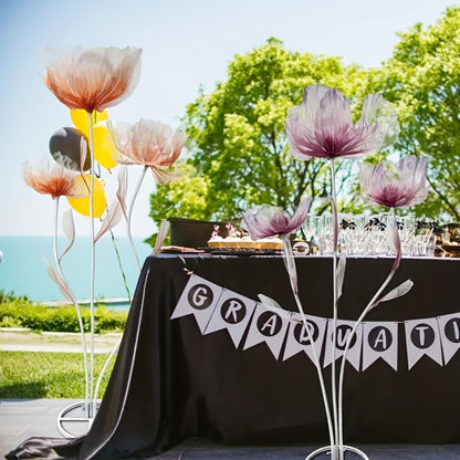Artificial Silk Peony Flowers Giant Set of 3 Large Fake Flowers with Base & Branches for Wedding, Birthday Party, Home Decor & Window Display – 8 Colors