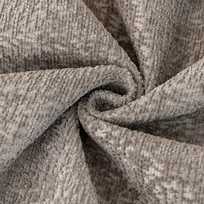 Chenille Sofa Cover with Fringe 300GSM - Super Soft Pet Friendly Solid Couch Slipcover for Single 2 4 Seater Living Room Decoration, 4 Colors