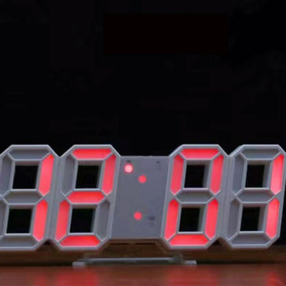 3D LED Digital Alarm Clock Colorful Night Light Home Decor Bedroom Desk Clock USB Powered