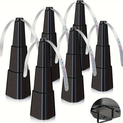 Fly Fans for Tables 6 Pack Fly Repellent Fan Holographic Blade Keep Flies Away from Food for Outdoor BBQ Picnic Party Home Dining Table Portable Battery Operated Soft Blade Safe Indoor Outdoor