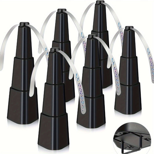 Fly Fans for Tables 6 Pack Fly Repellent Fan Holographic Blade Keep Flies Away from Food for Outdoor BBQ Picnic Party Home Dining Table Portable Battery Operated Soft Blade Safe Indoor Outdoor