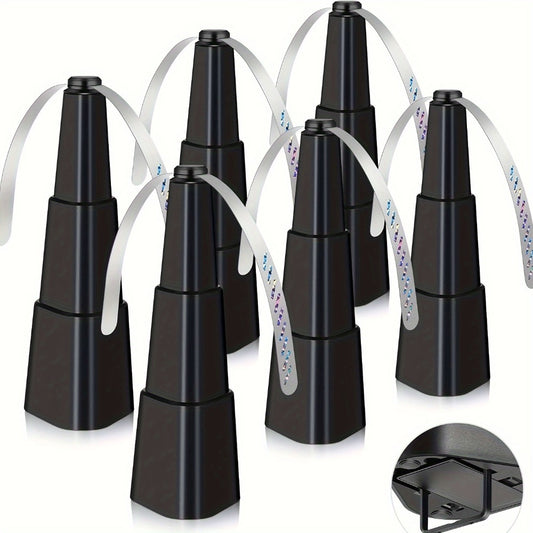 Fly Fans for Tables 6 Pack Fly Repellent Fan Holographic Blade Keep Flies Away from Food for Outdoor BBQ Picnic Party Home Dining Table Portable Battery Operated Soft Blade Safe Indoor Outdoor