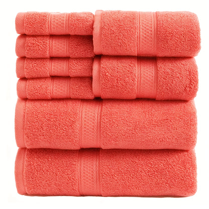 Luxury Soft Towel Set 8 or 16 Piece - Thickened Quick Dry Skin Friendly High Absorbency Bath Towels Hand Towels Washcloths | 13+ Colors | Home Hotel Travel Fitness Spa Gift Set
