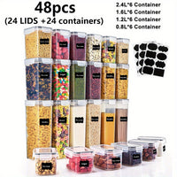48pcs (24 jars + 24 lids) (various sizes)