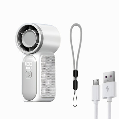Turbine Fan Mini Handheld High Speed 100-Speed Wind Cannon USB Rechargeable Portable Outdoor Cooling Fan Compact Personal Fan for Travel Camping Sports
