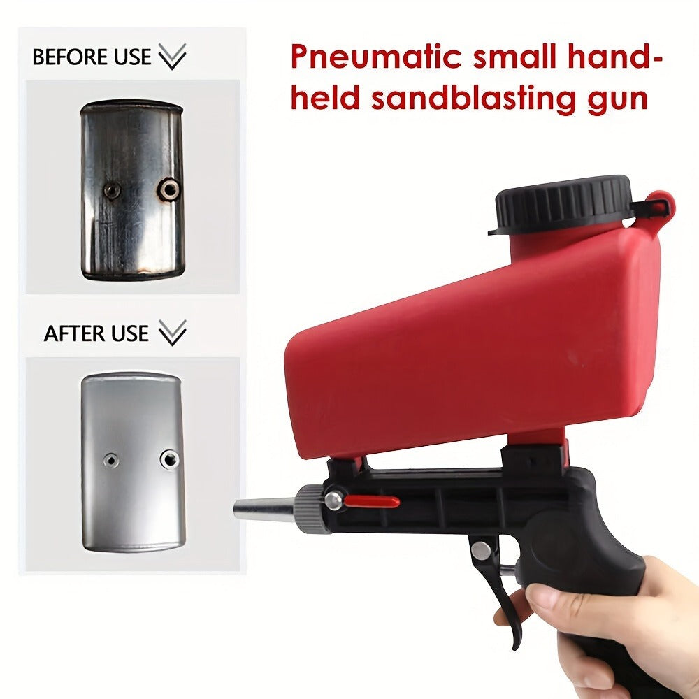 Sandblasting Gun Pneumatic 90 PSI Adjustable | Portable Gravity Air Sand Blaster for Rust Removal, Paint Stripping & Surface Prep – Compact Blasting Power Tool