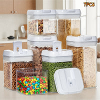 7-piece plastic food container set with lids