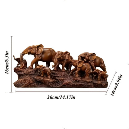 Feng Shui Wealth Ornament Resin, Lucky Fortune Decorative Figurine for Entryway, Living Room & Home Office, Prosperity Sculpture Housewarming Gift & Home Decor Accent Piece
