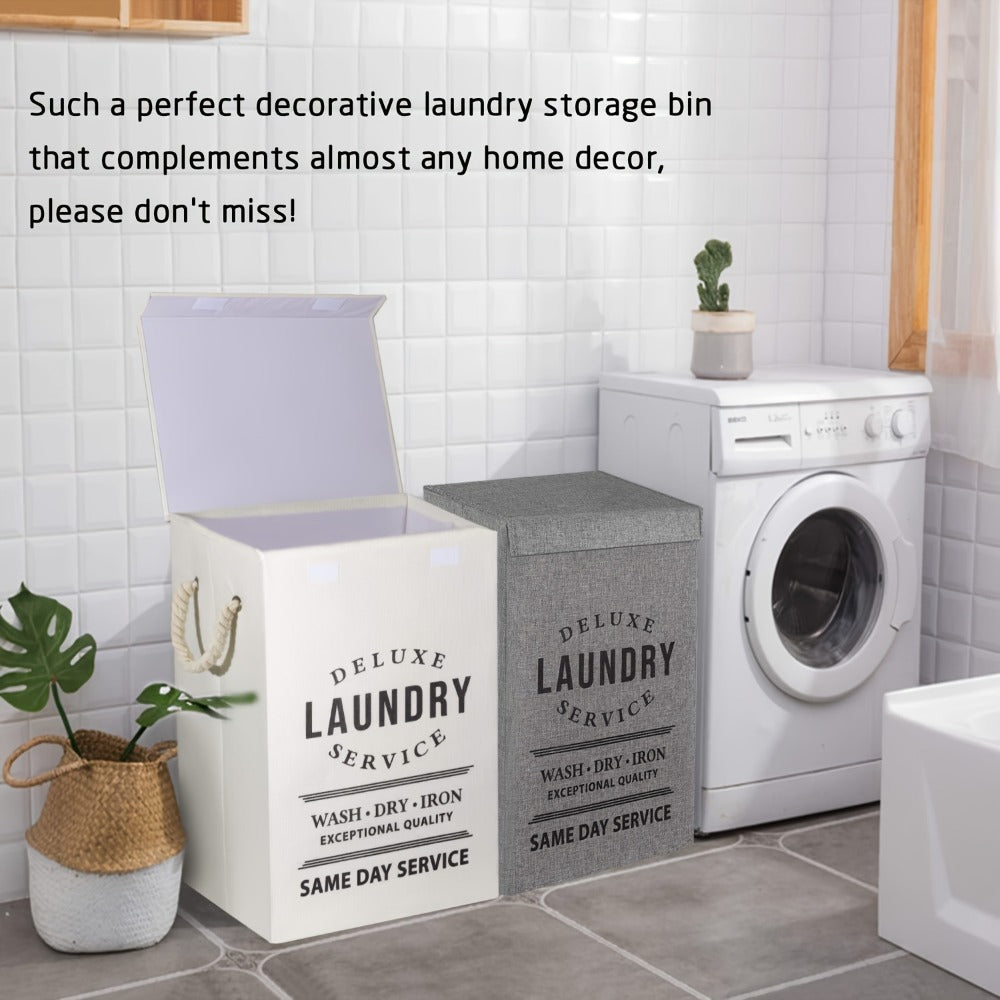 Collapsible Laundry Hamper with Lid – 22.45 Gallon Large Foldable Laundry Basket Bin for Clothes, Bedroom Organizer & Toy Storage – Black, Gray, 1-Pack & 3-Pack Options
