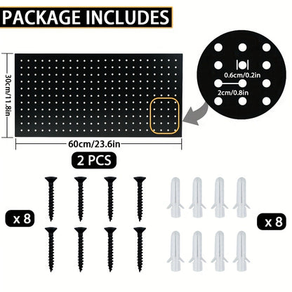 Metal Pegboard Wall Panels Garage Tool Storage Organizer Heavy Duty Steel Peg Board Wall Mounted Workshop Shed Craft Room 2 Pack 4 Pack