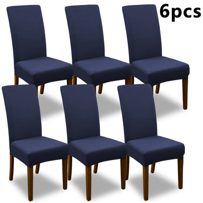 Stretch Dining Chair Covers Set | Elastic Jacquard Slipcovers for Dining Room Kitchen Wedding Office, 4pcs or 6pcs, 9 Colors, Washable Furniture Protector