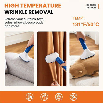 Garment Steamer Hanging Iron Machine 1500W, Vertical Steam Iron with 1.8L Large Water Tank, 60 Min Continuous Steam, 45s Fast Heat-Up, Roll Wheels, Adjustable Handheld Steamer for Clothes Home Commercial