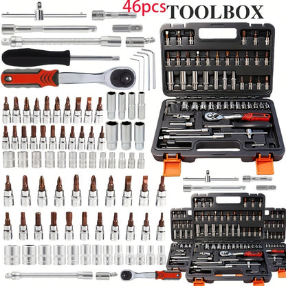 Home Tool Kit Professional, 46-Piece Essential DIY Set, 53-Piece Advanced Home & Auto Repair Kit, or 1000-Piece Complete Toolbox in Storage Case for Home, Automotive & Workshop Use