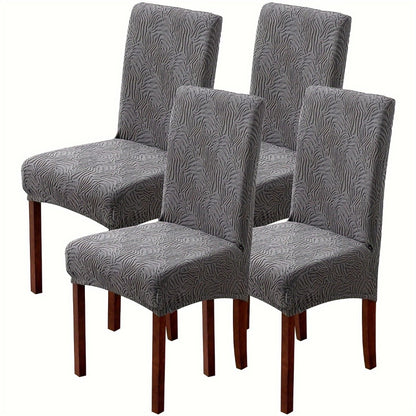 Dining Chair Covers Stretch Jacquard Slipcovers Removable Washable Chair Protector for Kitchen Hotel Restaurant Set of 4 or 6