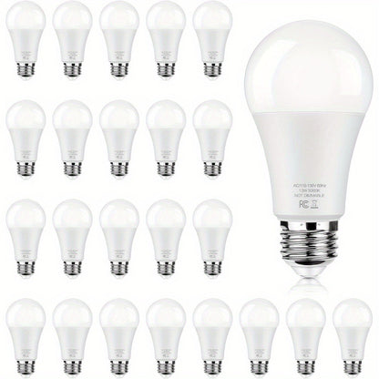 LED Light Bulbs 100W Equivalent A19 13W E26 Base 1500 Lumens Super Bright Non-Dimmable No Flicker Bulb for Home Bedroom Office Lamp 3000K Warm White 5000K Daylight 12 Pack 24 Pack