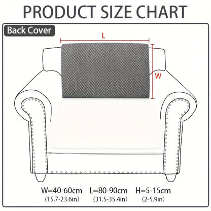 Jacquard Stretch Sofa Cover Non-Slip | Elastic Wear-Resistant Couch Slipcover, Polyester Jacquard Fabric, 1 to 4 Seat Sectional L-Shape, Armrest Backrest, Machine Washable