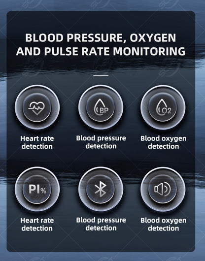 Fingertip Pulse Oximeter 2-in-1 with Blood Pressure Monitor | Real-Time Heart Rate & SpO2 Tracking via Bluetooth App | Compact Digital Oxygen Meter with Perfusion Index | BM1000B Sporting & Aviation Use