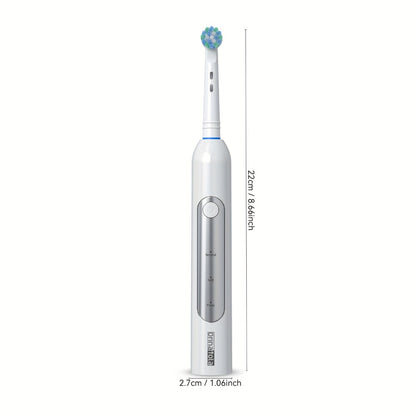 Electric Toothbrush with 3 Rotating Cleaning Modes - Induction Charging, 4 Replacement Brush Heads, Travel Case Included, Couples Toothbrush Set, Deep Plaque Removal, Holiday Gift, Black Purple Blue