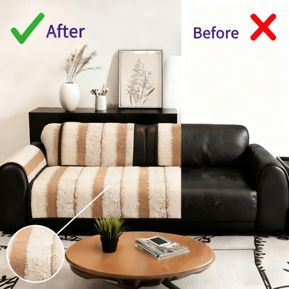 Sofa Cover Plush Non-Slip Washable Sectional Couch Slipcover Soft Durable Furniture Protector for Pets Cats Dogs 2 3 4 Cushion Sofa L-Shape Modern Sofa Pad Warm Sitting Cover All Seasons Black Gray Brown