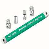Ratchet wrench + adapter (green)