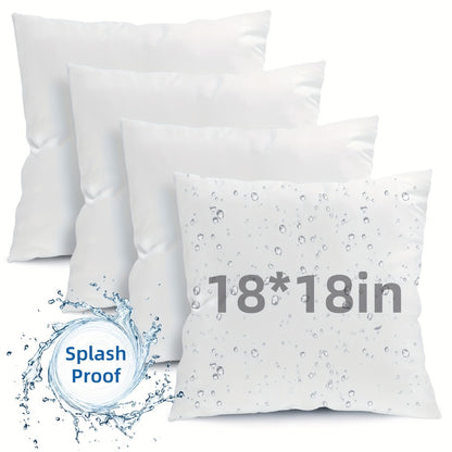 Outdoor Pillow Inserts 4/6 Pack – Soft Microfiber Fill, Waterproof & Fluffy Throw Pillow Inserts for Sofa Bed Couch, 12x20 18x18 20x20 Inch