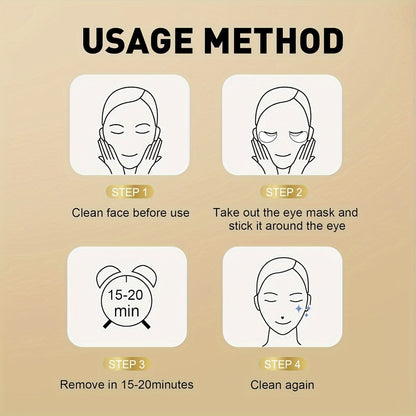 24K Gold Collagen Eye Mask Patches 36 Pairs Under Eye Patches with Collagen Glycerin Moisturizing Hypoallergenic Anti-Dark Circle Puffiness Skincare for Men Women All Skin Types