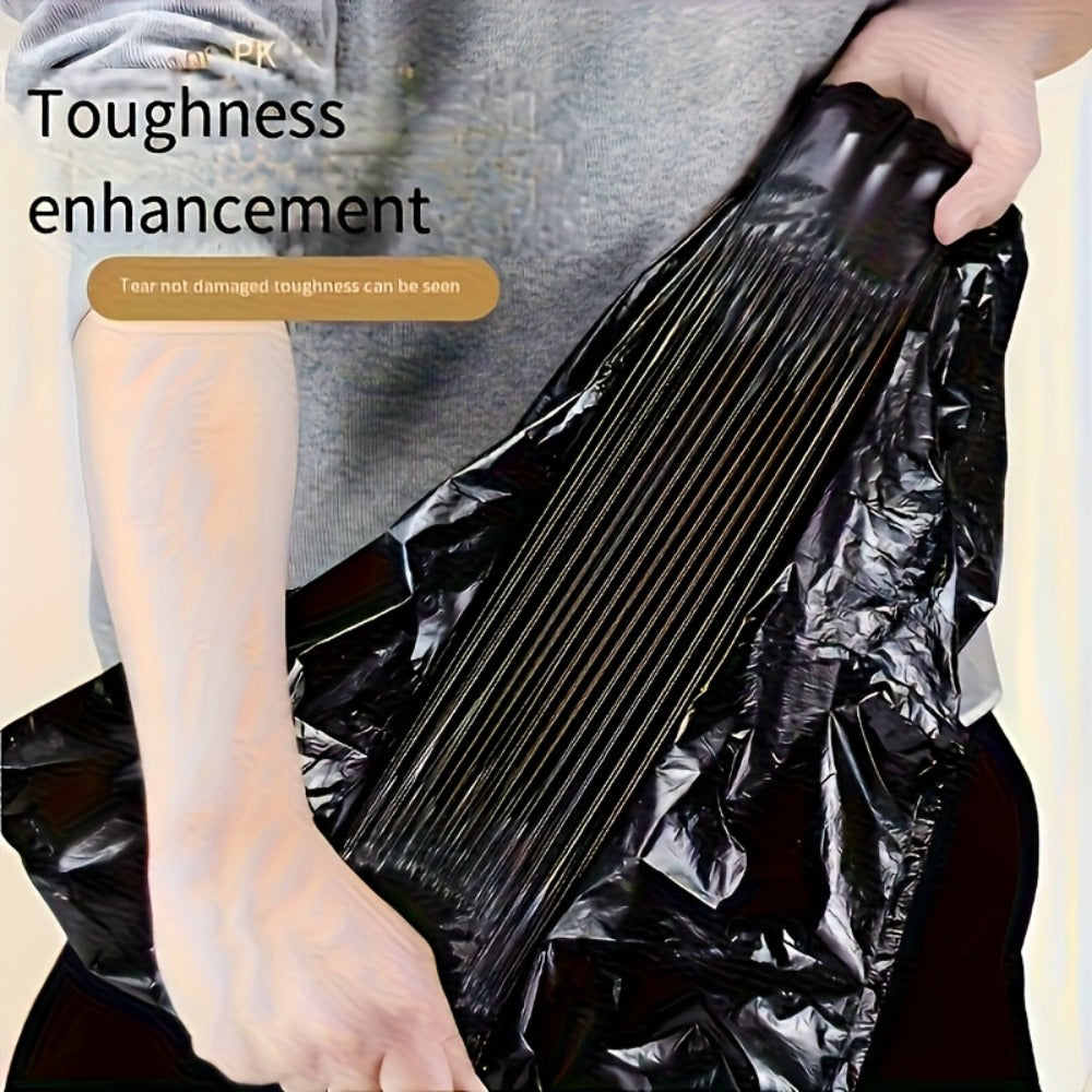 Drawstring Trash Bags 100 Count – 5 Rolls Black Heavy Duty Leak Proof Garbage Bags for Kitchen Bathroom Bedroom Outdoor