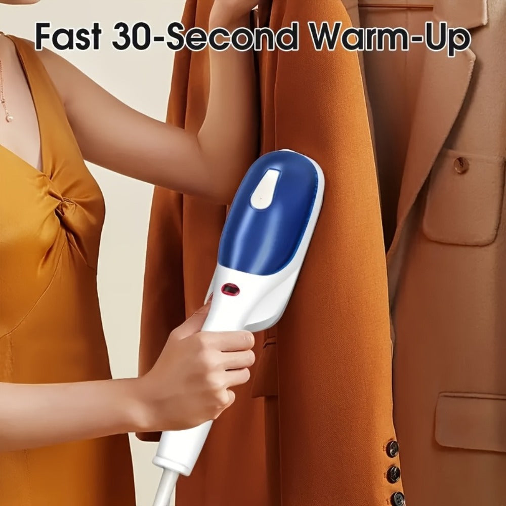 Garment Steamer Handheld Steam Iron Portable Wrinkle Remover Horizontal Vertical Steam Dry Ironing Efficient Heating for Home Office Travel Clothes Green