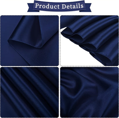 100pcs Satin Chair Sashes Bows for Wedding Banquet Party Event Decoration – 13 Colors, 18×275cm
