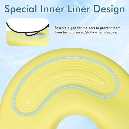 Ergonomic Cervical Pillow C-Shaped Neck Support Side Back Sleepers