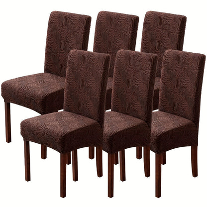 Dining Chair Covers Stretch Jacquard Slipcovers Removable Washable Chair Protector for Kitchen Hotel Restaurant Set of 4 or 6