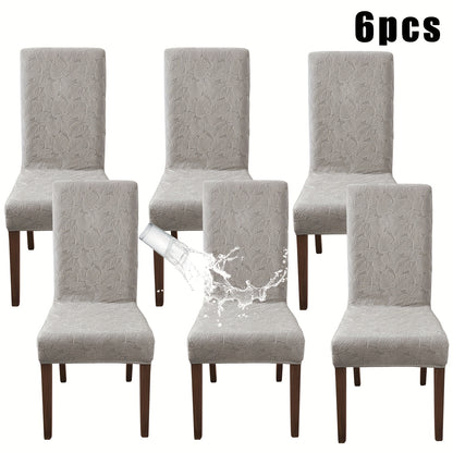Stretch Dining Chair Covers Set of 4/6 - Plant Print Slipcovers for Dining Room Kitchen Chairs, Elastic Parsons Chair Protector, Home Decor